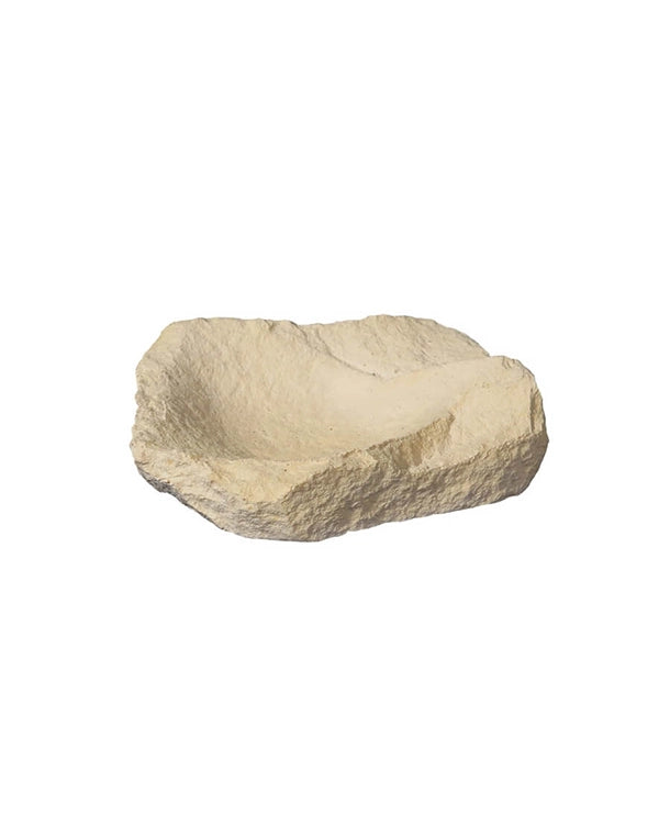 Natürliche Futterstelle aus Mineralguss im Steinlook für Terrarien