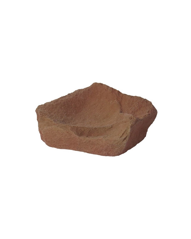 Natürliche Futterstelle aus Mineralguss im Steinlook für Terrarien