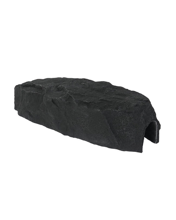 Höhle Large III Anthrazit aus Mineralguss – Terrarienversteck und Sonnenplatz in realistischer Steinoptik.