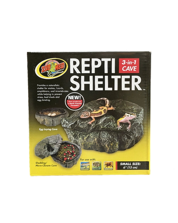 Repti Shelter 3 in 1 Cave Small aus Keramik – Feuchthöhle für kleine Reptilien und Amphibien