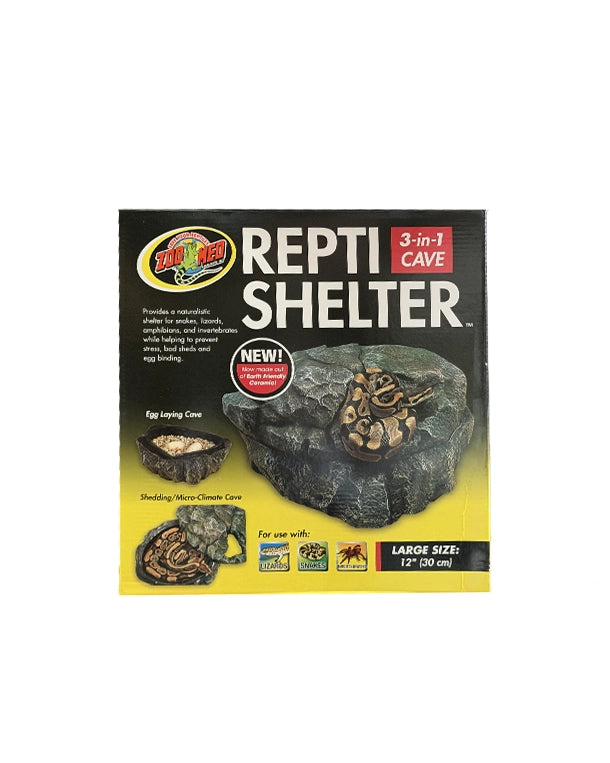 Repti Shelter 3 in 1 Cave Large aus Keramik – große Feuchthöhle für Reptilien