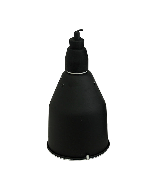 Thermo Socket Plus Reflektorleuchte E27 mit Stahlreflektor und Schutzgitter für Terrarienlampen Gross Schwarz