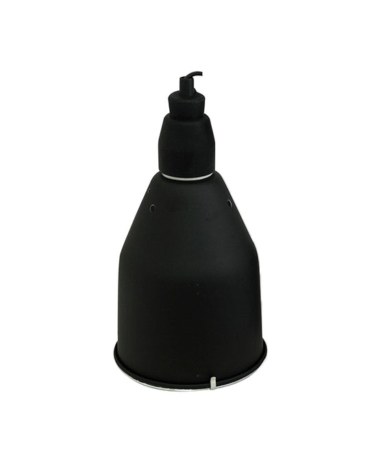 Thermo Socket Plus Reflektorleuchte E27 mit Stahlreflektor und Schutzgitter für Terrarienlampen Gross Schwarz